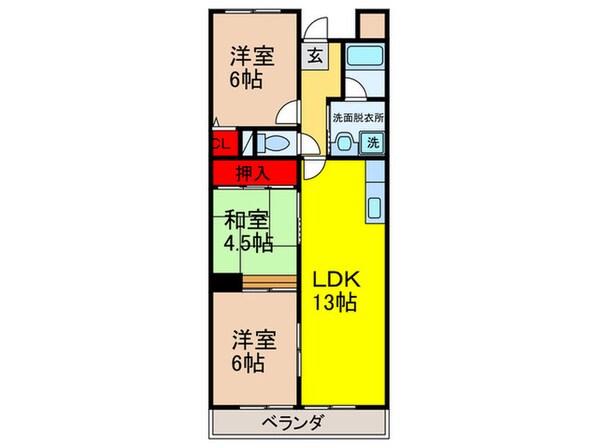 エクセルハイムの物件間取画像